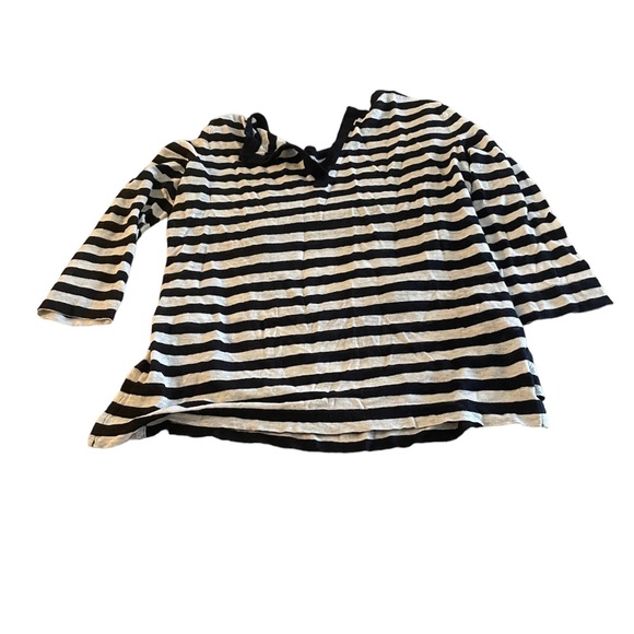 Loft women’s black and white stripped top - Picture 1 of 4